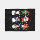 Cute Christmas Dabbing Santa Elf Reindeer Boys Gir Fleecedecke (Vorderseite (Horizontal))