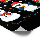 Cute Christmas Dabbing Santa Elf Reindeer Boys Gir Poster (Ecke)