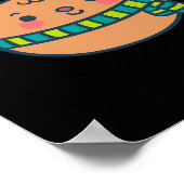 Cute Christmas Deer Festive Classic Design Poster (Ecke)