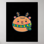 Cute Christmas Deer Festive Classic Design Poster (Vorne)