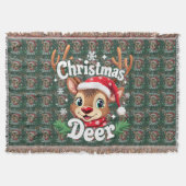 Cute Christmas Deer Illustration Decke (Vorderseite)