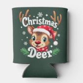 Cute Christmas Deer Illustration Dosenkühler (Rückseite)