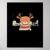 Cute Christmas Deer Minimal Design Poster (Vorne)