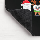 Cute Christmas Dental Tooth Characters Fun Holiday Mousepad (Ecke)