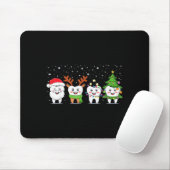 Cute Christmas Dental Tooth Characters Fun Holiday Mousepad (Mit Mouse)