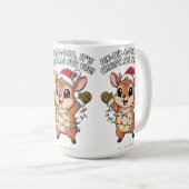 Cute Christmas Dik-Dik – Festive Holiday Lights &  Kaffeetasse (VorderseiteRechts)