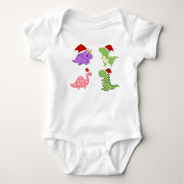 Cute Christmas Dinosaurs Baby Bodysuit  Strampler