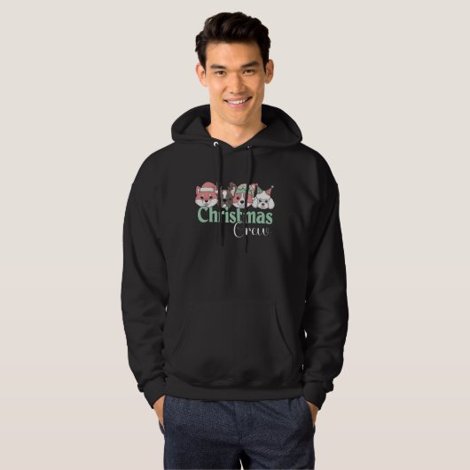 Cute Christmas Dog Crew Hoodie (Vorne ganz)