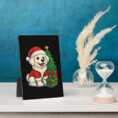 Cute Christmas Dog, Santa Hat Dog, With Christmas Fotoplatte (Seite)