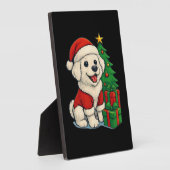 Cute Christmas Dog, Santa Hat Dog, With Christmas Fotoplatte (Seite)