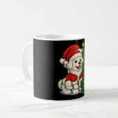 Cute Christmas Dog, Santa Hat Dog, With Christmas  Kaffeetasse (Vorderseite Links)