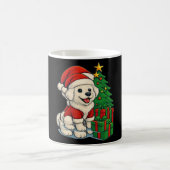 Cute Christmas Dog, Santa Hat Dog, With Christmas  Kaffeetasse (Mittel)