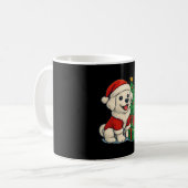 Cute Christmas Dog, Santa Hat Dog, With Christmas Kaffeetasse (Vorderseite Links)