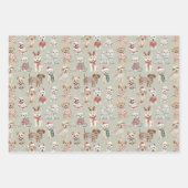 Cute Christmas Dogs Geschenkpapier Set (Vorderseite 3)