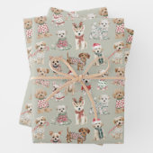 Cute Christmas Dogs Geschenkpapier Set (Beispiel)