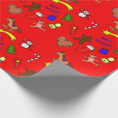 Cute christmas doodles geschenkpapier (Ecke)