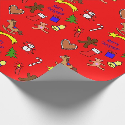 Cute christmas doodles geschenkpapier (Ecke)