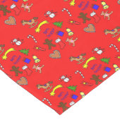 Cute christmas doodles mittelgroßer tischläufer (Ecke)