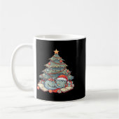 Cute Christmas Dragon Sleeng Under Tree Books Love Kaffeetasse (Links)