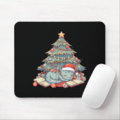 Cute Christmas Dragon Sleeng Under Tree Books Love Mousepad (Mit Mouse)