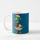 Cute Christmas Duck Mallard With Xmas Lights  Kaffeetasse (Links)