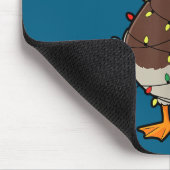 Cute Christmas Duck Mallard With Xmas Lights  Mousepad (Ecke)