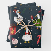 Cute Christmas Ducks Gift Wrap Geschenkpapier Set (Beispiel)