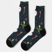 Cute Christmas Ducks Socks Socken (Linkes Detail)