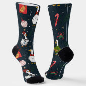 Cute Christmas Ducks Socks Socken (Gewinkelt)