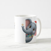Cute Christmas Elephant Coffee Mug  Kaffeetasse (VorderseiteRechts)