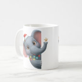 Cute Christmas Elephant Coffee Mug Kaffeetasse (Vorderseite Links)
