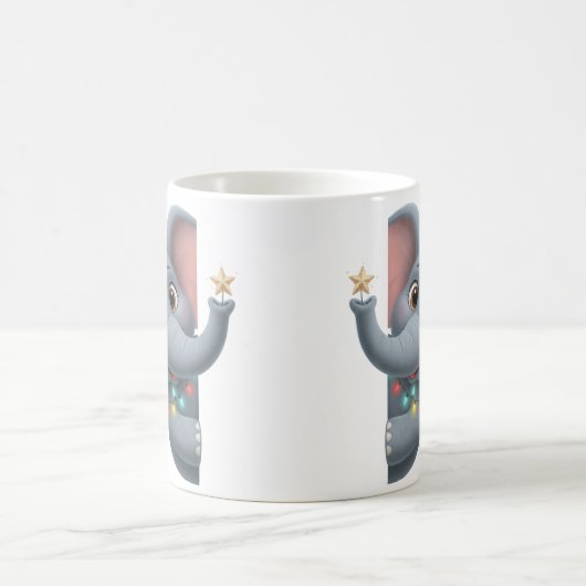 Cute Christmas Elephant Coffee Mug  Kaffeetasse (Mittel)