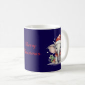 Cute Christmas Elephant Kaffeetasse (VorderseiteRechts)