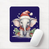 Cute Christmas Elephant Mousepad (Mit Mouse)