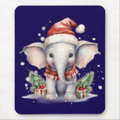 Cute Christmas Elephant Mousepad (Vorne)