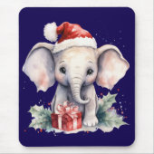Cute Christmas Elephant Mousepad (Vorne)