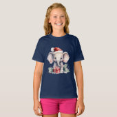 Cute Christmas Elephant T-Shirt (Vorne ganz)