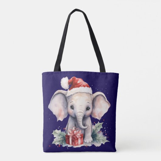 Cute Christmas Elephant Tasche (Rückseite)