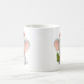 Cute Christmas Elephant with Santa Hat Kaffeetasse (Mittel)