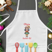 Cute Christmas Elf Personalized Kinderschürze