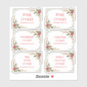 Cute Christmas Frame For Cookies Exchange Party Aufkleber (Blatt)