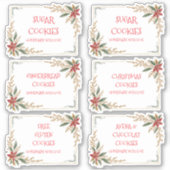 Cute Christmas Frame For Cookies Exchange Party Aufkleber (Vorderseite)