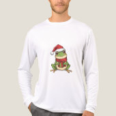 Cute Christmas Frog Sweater - Santa Frog Holding G Tri-Blend Shirt (Vorderseite)