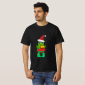 Cute Christmas Frog with Gifts _ Funny Holiday T-Shirt (Vorne ganz)