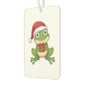 Cute Christmas Frog with Santa Hat and Gift | Fun Autolufterfrischer (Links)