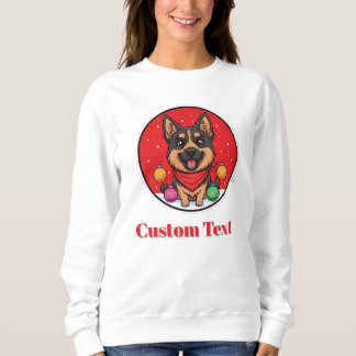 Cute Christmas German Shepherd Puppy Sweatshirt