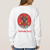 Cute Christmas German Shepherd Puppy Sweatshirt (Rückseite)