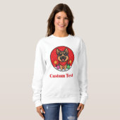 Cute Christmas German Shepherd Puppy Sweatshirt (Vorne ganz)