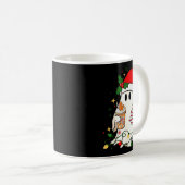 Cute Christmas Ghost Coffee Tree Cake Xmas Lights  Kaffeetasse (VorderseiteRechts)