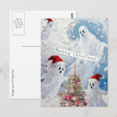 Cute Christmas Ghosts Postkarte (Vorne/Hinten)